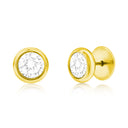 Classic Bezel Brilliance Stud Earring