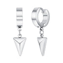 Triangle Charm Hoop Earrings