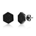 Geometric Stud Earrings with Brilliant Stones