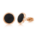 Sleek Carbon Fiber Cufflinks