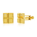 Modern Square Cuflinks with Brilliant Stone