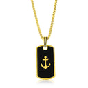 Anchor Dog Tag Necklace