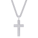 Polished Cross with Brilliant Stones Necklace