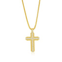 Round Brilliant Stone Cross Necklace