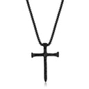 Textured Cross Necklace