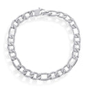 The Textured Figaro Bracelet - 8mm