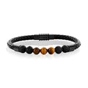 Natural Stone Bead Leather Bracelet