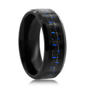 Black & Blue Carbon Fiber Ring
