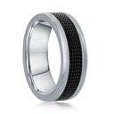 Black Mesh Inlay Ring