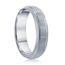 Brushed & Polished Tungsten Ring