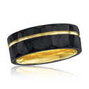 Sleek Faceted Tungsten Band