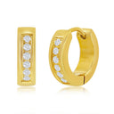 Classic Hoop Earrings with Brilliant Stones