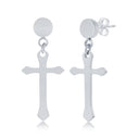 Sleek Cross Earrings