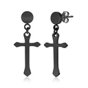 Sleek Cross Earrings
