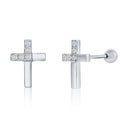 Religious Cross Earrings with Brilliant Stones