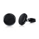 Sleek Carbon Fiber Cufflinks