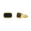 Golden Carbon Edge Cufflinks
