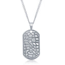Textured Dog Tag Necklace