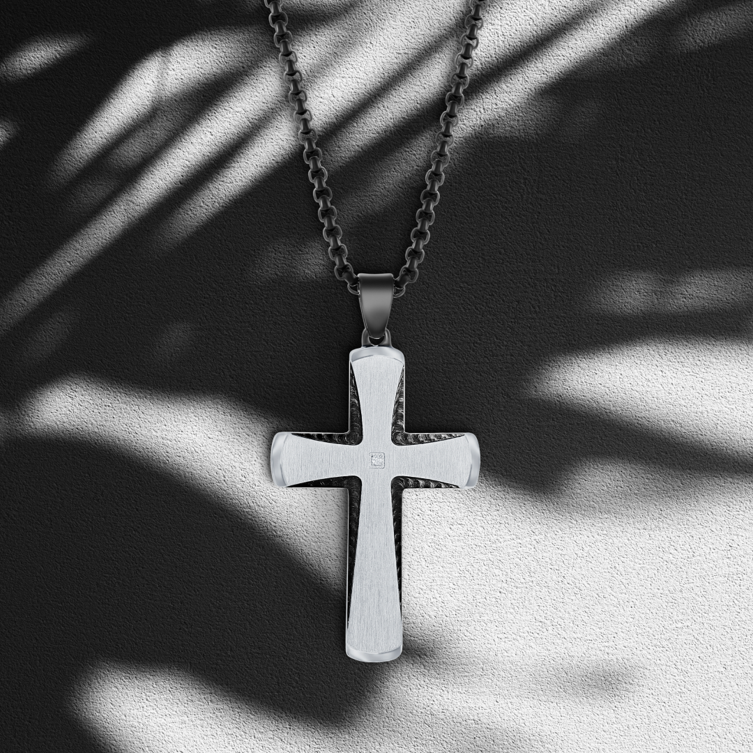 Night Spark Cross Pendant