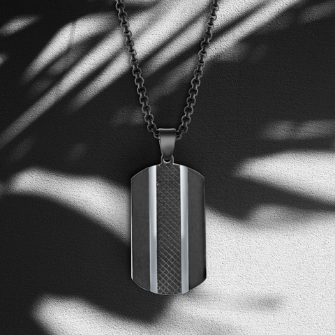 Shadow Rim Dog Tag Pendant