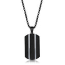 Black Dog Tag Necklace