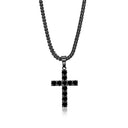 Round Brilliant Stone Cross Necklace
