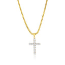 Brilliant Stone Faith Cross Necklace