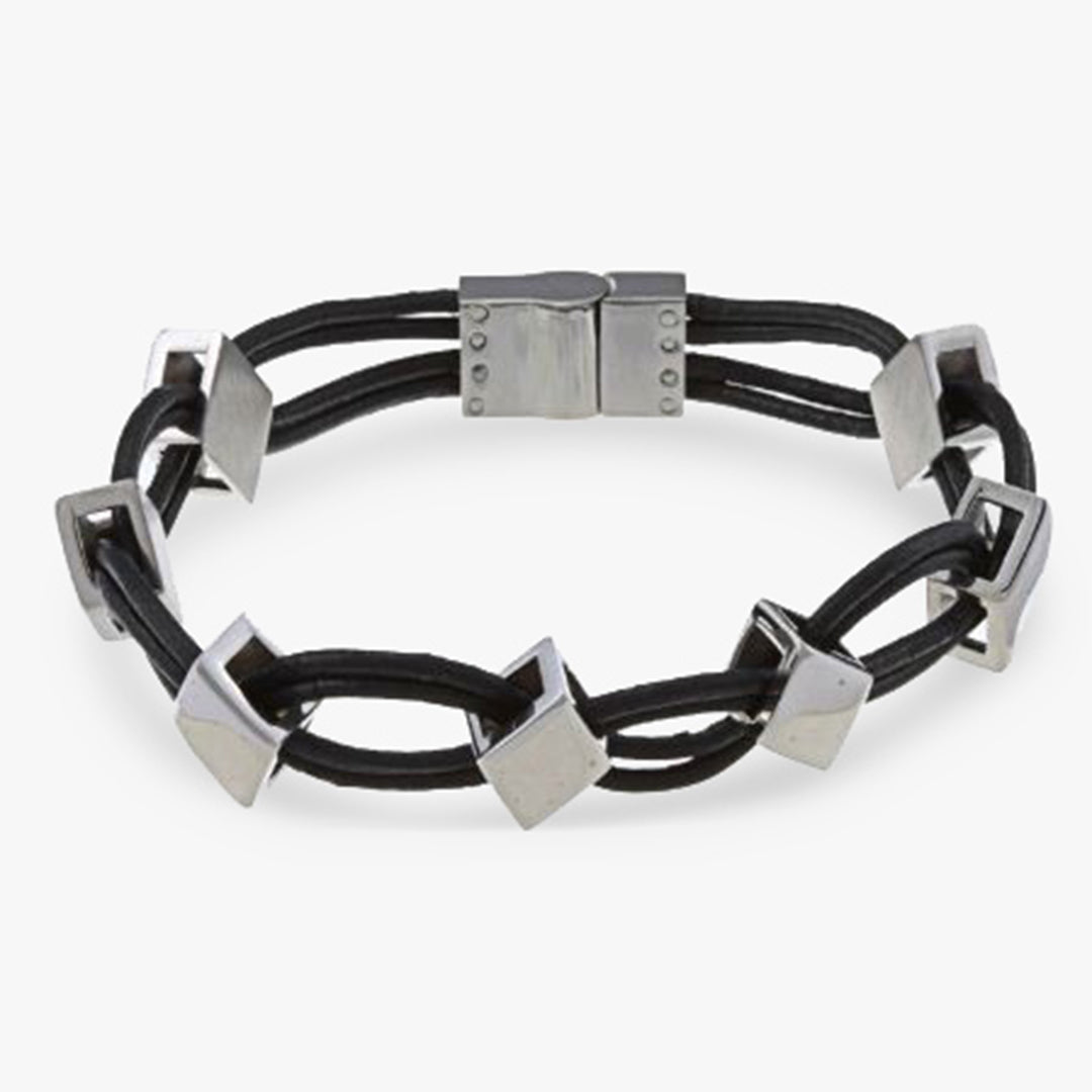 Diamond Rhythm Leather Bracelet