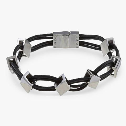 Diamond Rhythm Leather Bracelet