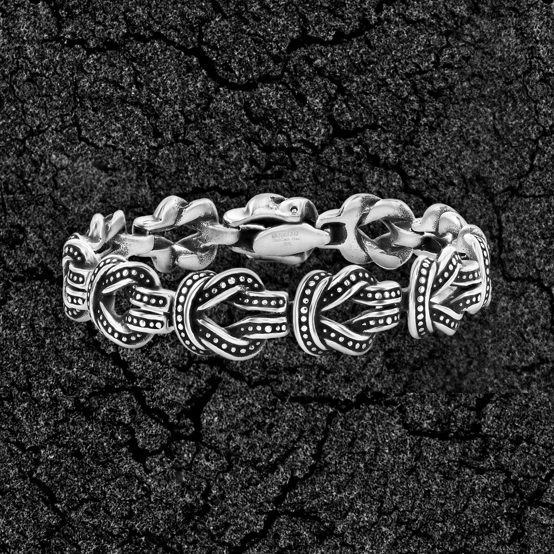 Oxidized Knot Bracelet