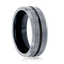 Striped Tungsten Ring