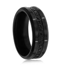 Tungsten Ring with Brilliant Stones