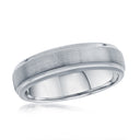 Brushed & Polished Tungsten Ring