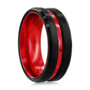 Striped Tungsten Ring