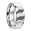 Geometric Faceted Tungsten Ring