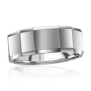 Square Faceted Tungsten Ring