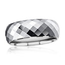Geometric Faceted Tungsten Ring