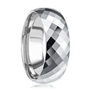 Geometric Faceted Tungsten Ring
