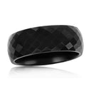 Geometric Faceted Tungsten Ring