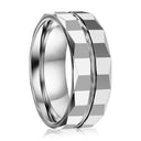 Radiant Faceted Tungsten Ring