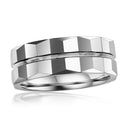 Radiant Faceted Tungsten Ring