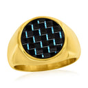 Blue Carbon Fiber Ring