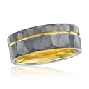 Sleek Faceted Tungsten Band