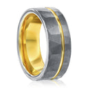 Sleek Faceted Tungsten Band