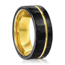 Sleek Faceted Tungsten Band