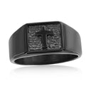 Pebbled Cross Ring